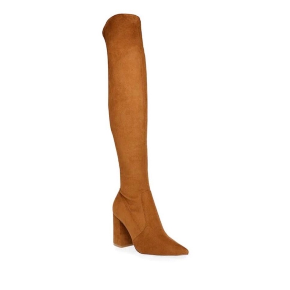 NWOT Steve Madden Huntley Cognac Over the Knee Sz 7